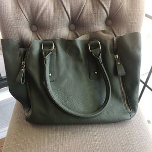 5 for $20 - Gray Faux Leather Shoulder Bag